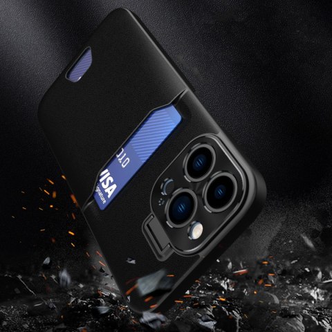 Etui pokrowiec portfel na kartę z podstawką na Samsung Galaxy S23 Leather Stand Case - czarne Etui pokrowiec portfel na kartę z podstawką na Samsung Galaxy S23 Leather Stand Case - czarne