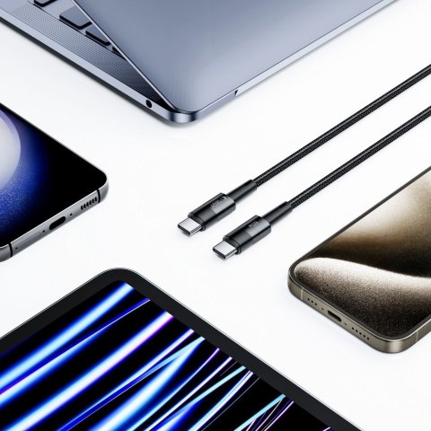 Kabel przewód USB-C PD 60W 3A 3m - szary Kabel przewód USB-C PD 60W 3A 3m - szary