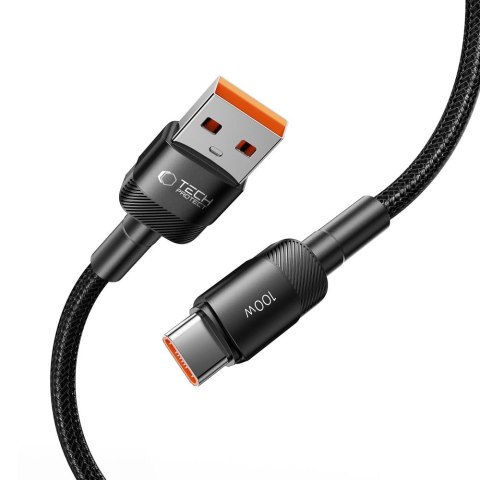 Kabel przewód USB-C - USB-A 100W 5A 0.5m - czarny Kabel przewód USB-C - USB-A 100W 5A 0.5m - czarny