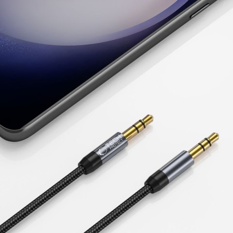 Kabel przewód audio AUX mini jack 3.5mm 1.5m - czarny Kabel przewód audio AUX mini jack 3.5mm 1.5m - czarny