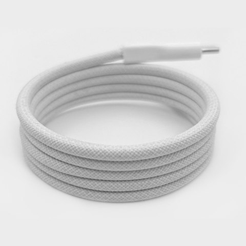 Kabel przewód magnetyczny USB-C 60W USB 1m - biały Kabel przewód magnetyczny USB-C 60W USB 1m - biały