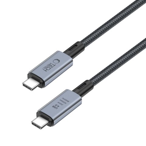 Kabel przewód szybki USB-C 4.0 PD 240W 8K 40Gbps 1m - szary Kabel przewód szybki USB-C 4.0 PD 240W 8K 40Gbps 1m - szary