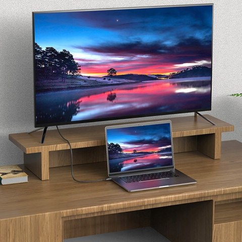 Kabel przewód szybki USB-C 4.0 PD 240W 8K 40Gbps 1m - szary Kabel przewód szybki USB-C 4.0 PD 240W 8K 40Gbps 1m - szary