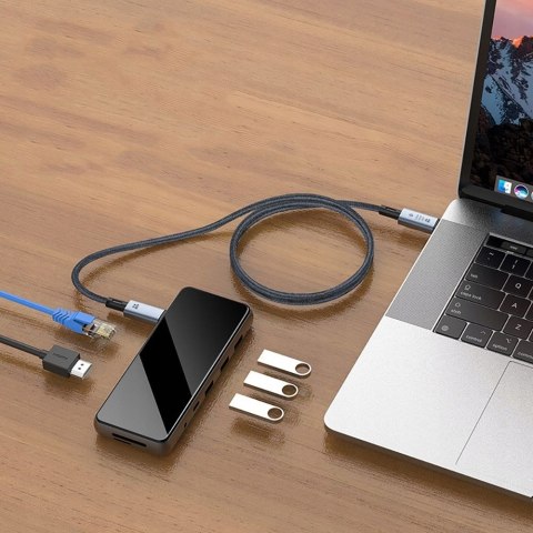 Kabel przewód szybki USB-C 4.0 PD 240W 8K 40Gbps 1m - szary Kabel przewód szybki USB-C 4.0 PD 240W 8K 40Gbps 1m - szary