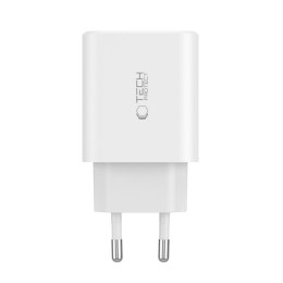 Ładowarka sieciowa 2x USB-C PD / USB-A QC 30W - biała