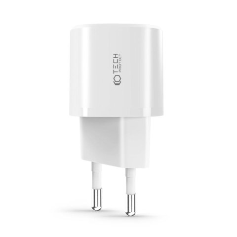 Ładowarka sieciowa C20W mini USB-C PD 20W / USB-A QC 3.0 - biała Ładowarka sieciowa C20W mini USB-C PD 20W / USB-A QC 3.0 - biała