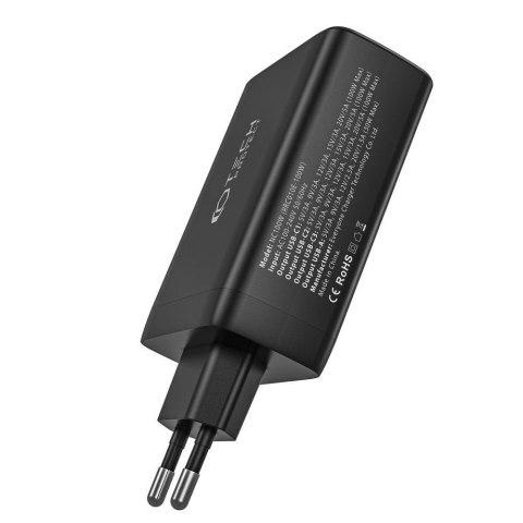 Ładowarka sieciowa GaN 3x USB-C PD USB-A QC 100W- czarna Ładowarka sieciowa GaN 3x USB-C PD USB-A QC 100W- czarna
