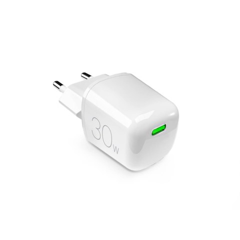 Ładowarka sieciowa USB-C GaN 30W MiniPro - biała Ładowarka sieciowa USB-C GaN 30W MiniPro - biała