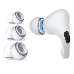 Nakładki do słuchawek AirPods Pro 1 / 2 w rozmiarach S / M / L Ear Tips białe - 6 szt.
