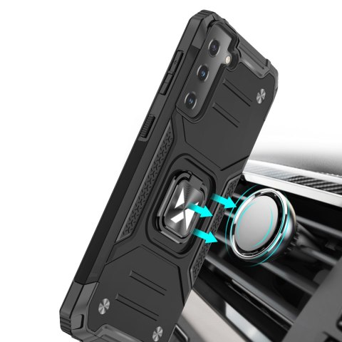 Pancerne hybrydowe etui z magnetycznym uchwytem do Samsung Galaxy S22+ Ring Armor - czarny Pancerne hybrydowe etui z magnetycznym uchwytem do Samsung Galaxy S22+ Ring Armor - czarny