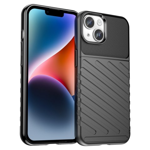 Pancerny pokrowiec etui na iPhone 14 Plus Thunder Case - czarny Pancerny pokrowiec etui na iPhone 14 Plus Thunder Case - czarny