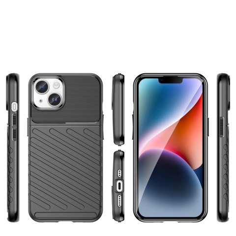 Pancerny pokrowiec etui na iPhone 14 Plus Thunder Case - czarny Pancerny pokrowiec etui na iPhone 14 Plus Thunder Case - czarny