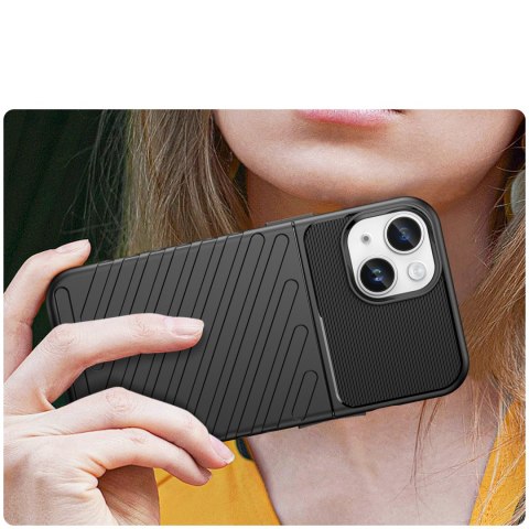 Pancerny pokrowiec etui na iPhone 14 Plus Thunder Case - czarny Pancerny pokrowiec etui na iPhone 14 Plus Thunder Case - czarny