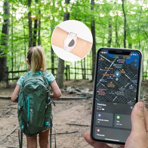 Pasek bransoletka na lokalizator Apple AirTag dla dzieci - niebieska Pasek bransoletka na lokalizator Apple AirTag dla dzieci - niebieska