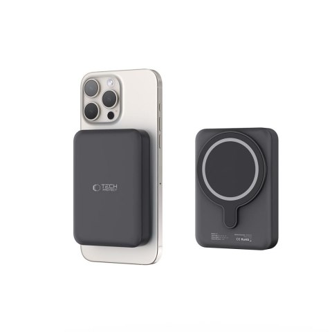 Powerbank 10000mAh MagSafe USB-C 15W z kablem USB-C - czarny Powerbank 10000mAh MagSafe USB-C 15W z kablem USB-C - czarny