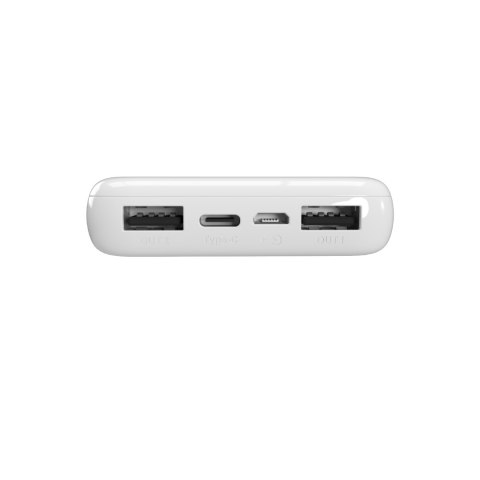 Powerbank 10000mAh USB-A USB-C 12W - biały Powerbank 10000mAh USB-A USB-C 12W - biały
