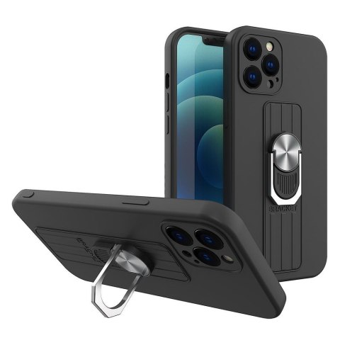 Silikonowe etui z uchwytem na palec i podstawką do Xiaomi Poco M4 Pro 5G Ring Case - czarny Silikonowe etui z uchwytem na palec i podstawką do Xiaomi Poco M4 Pro 5G Ring Case - czarny