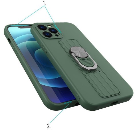 Silikonowe etui z uchwytem na palec i podstawką do Xiaomi Poco M4 Pro 5G Ring Case - czarny Silikonowe etui z uchwytem na palec i podstawką do Xiaomi Poco M4 Pro 5G Ring Case - czarny