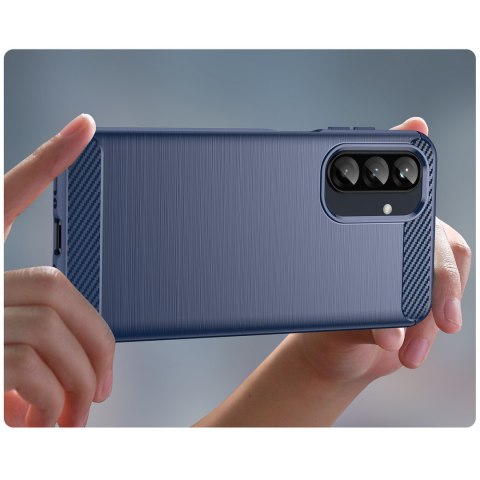 Etui silikonowe na Samsung Galaxy A26 Carbon Case - niebieskie Etui silikonowe na Samsung Galaxy A26 Carbon Case - niebieskie