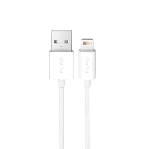 Kabel przewód USB-A - iPhone Lightning TPE 12W 3m - biały Kabel przewód USB-A - iPhone Lightning TPE 12W 3m - biały