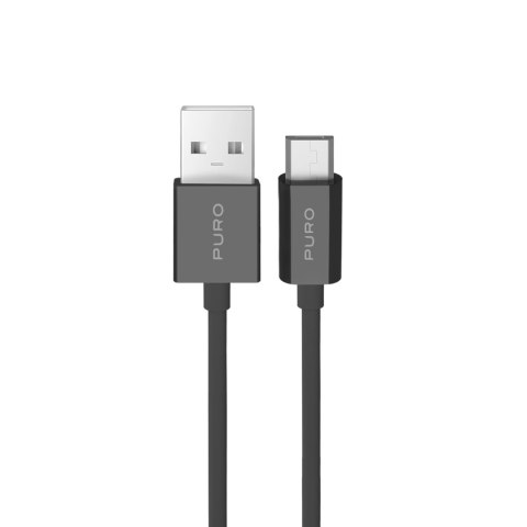 Kabel przewód USB-A - microUSB TPE 12W 2m - czarny Kabel przewód USB-A - microUSB TPE 12W 2m - czarny