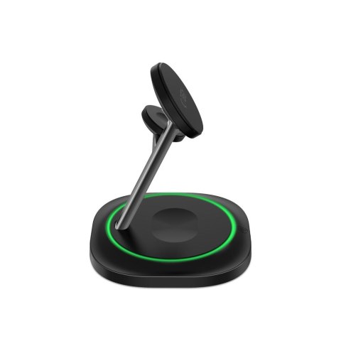 Ładowarka indukcyjna 3w1 do smartfona smartwatcha słuchawek Magnetic MagSafe - czarna Ładowarka indukcyjna 3w1 do smartfona smartwatcha słuchawek Magnetic MagSafe - czarna