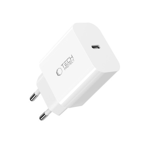 Ładowarka sieciowa USB-C z kablem USB-C PD 20W - biała Ładowarka sieciowa USB-C z kablem USB-C PD 20W - biała