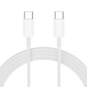 Ładowarka sieciowa USB-C z kablem USB-C PD 20W - biała