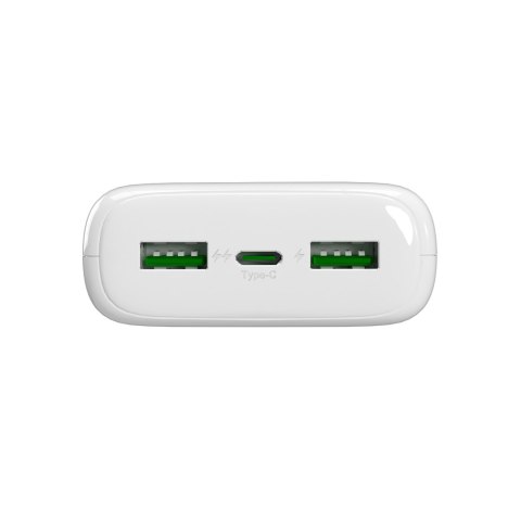 Powerbank 20000mAh USB-A USB-C PD AFC 22.5W - biały Powerbank 20000mAh USB-A USB-C PD AFC 22.5W - biały