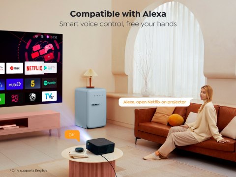 Projektor multimedialny FullHD 1080p LCD z głośnikami JBL WiFi BT K2s - czarny Projektor multimedialny FullHD 1080p LCD z głośnikami JBL WiFi BT K2s - czarny