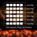 Rożen gazowy opiekacz do 30 kurczaków 6 szpikulców propan-butan 30 kW