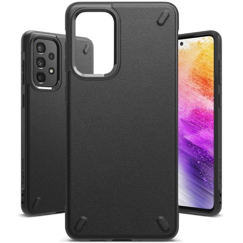 Wytrzymałe i elastyczne etui pokrowiec Galaxy A73 Onyx czarny Wytrzymałe i elastyczne etui pokrowiec Galaxy A73 Onyx czarny