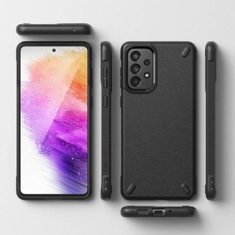 Wytrzymałe i elastyczne etui pokrowiec Galaxy A73 Onyx czarny Wytrzymałe i elastyczne etui pokrowiec Galaxy A73 Onyx czarny