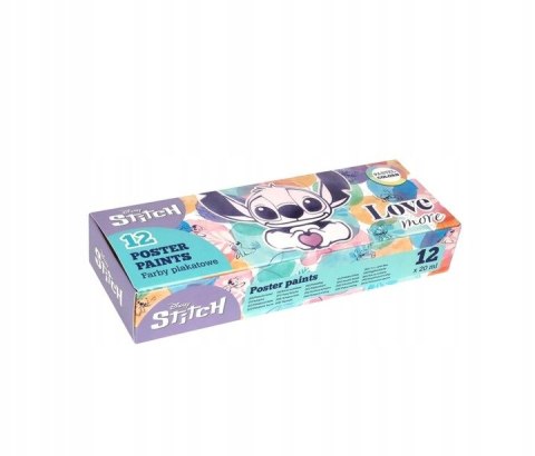 Farby plakatowe Stitch 20ml 12 kolorów pastel 1972 5531 Farby plakatowe Stitch 20ml 12 kolorów pastel 1972 5531
