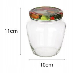 Słoik 550ml. z zakrętką 8szt baryłka TO-550
