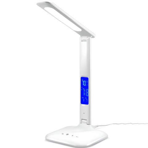 Lampa biurkowa LED 3 poziomy jasności budzik kalendarz zegar termometr 260 lm 5 W Lampa biurkowa LED 3 poziomy jasności budzik kalendarz zegar termometr 260 lm 5 W