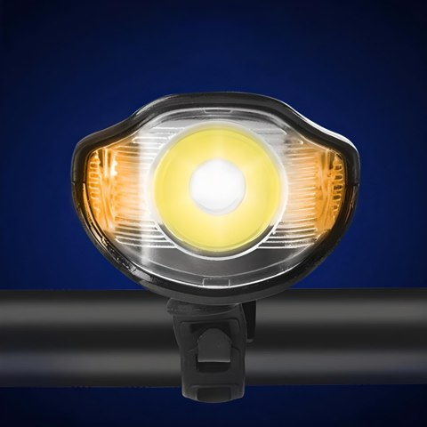 Lampka rowerowa akumulatorowa na kierownicę z licznikiem dzwonkiem wodoodporna 300 lm Lampka rowerowa akumulatorowa na kierownicę z licznikiem dzwonkiem wodoodporna 300 lm