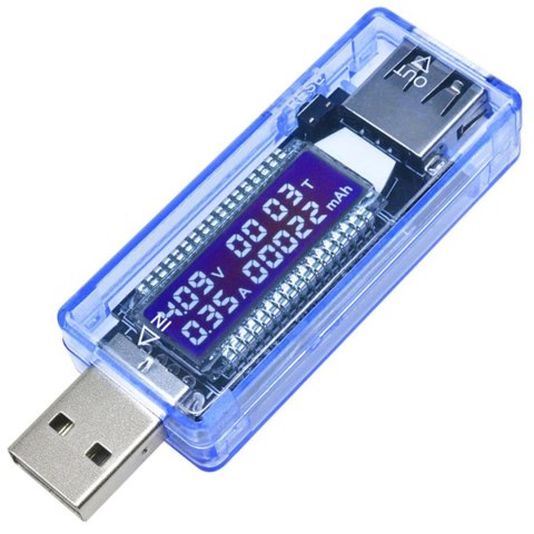 Miernik tester USB napięcia prądu czasu pojemności LCD 4-20 V 0-3 A Miernik tester USB napięcia prądu czasu pojemności LCD 4-20 V 0-3 A