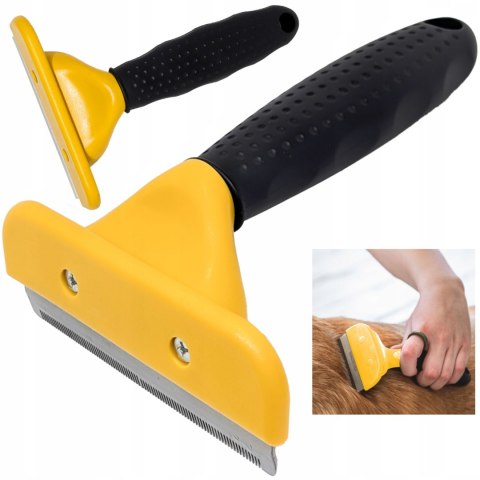 Szczotka zgrzebło trymer do usuwania sierści zwierząt psa kota 10 cm Szczotka zgrzebło trymer do usuwania sierści zwierząt psa kota 10 cm
