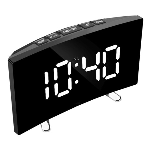 Zegar budzik elektroniczny z termometrem datą podświetlaniem LED Zegar budzik elektroniczny z termometrem datą podświetlaniem LED