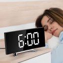 Zegar budzik elektroniczny z termometrem datą podświetlaniem LED