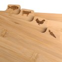 Zestaw desek kuchennych bambusowych ze stojakiem - 4 szt.