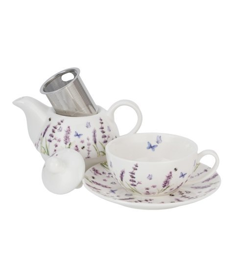Filiżanka z dzbankiem z zaparzaczem ze stali nierdzewnej CLASSIC LAVENDER Filiżanka z dzbankiem z zaparzaczem ze stali nierdzewnej CLASSIC LAVENDER