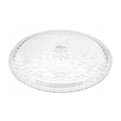 Patera z kloszem na nóżce 34 cm pojemnik z pokrywką na ciasto tort owoce osłona Patera z kloszem na nóżce 34 cm pojemnik z pokrywką na ciasto tort owoce osłona