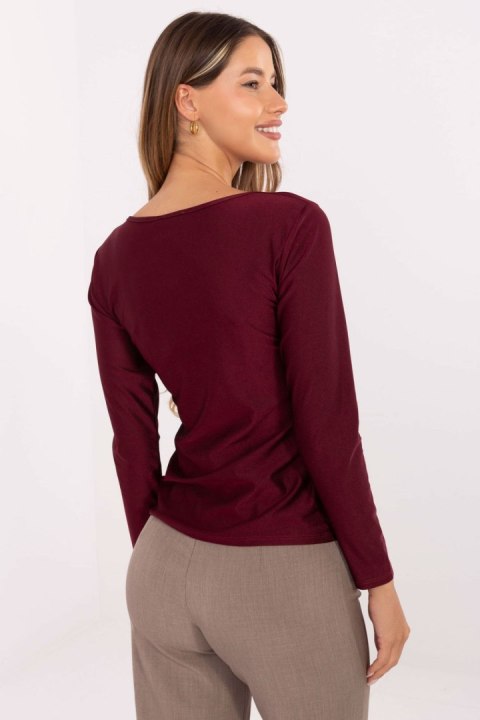 Bluzka Model IT-BZ-21629.82 Bordo - Italy Moda Bluzka Model IT-BZ-21629.82 Bordo - Italy Moda