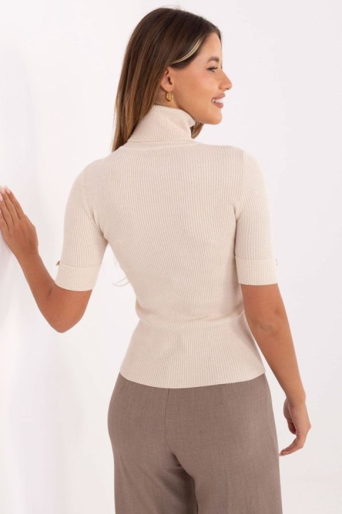Sweter Damski Model PM-SW-CV6078.05 Light Beige - Factory Price Sweter Damski Model PM-SW-CV6078.05 Light Beige - Factory Price