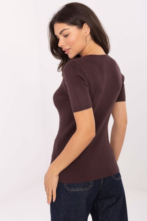 Sweter Damski Model PM-SW-B-627.63 Dark Brown - Factory Price Sweter Damski Model PM-SW-B-627.63 Dark Brown - Factory Price