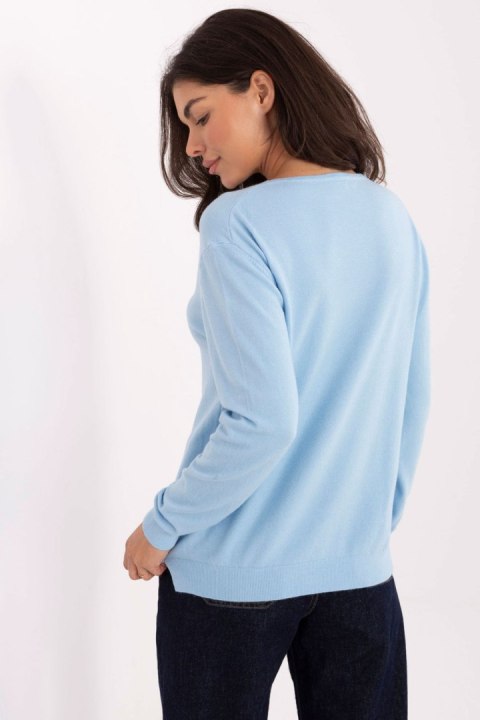 Sweter Damski Model PM-SW-SY5511.78 Light Blue - Factory Price Sweter Damski Model PM-SW-SY5511.78 Light Blue - Factory Price