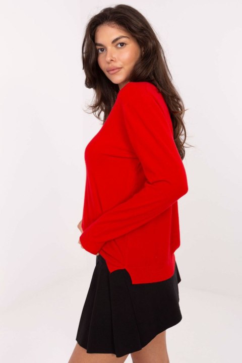Sweter Damski Model PM-SW-SY5511.78 Red - Factory Price Sweter Damski Model PM-SW-SY5511.78 Red - Factory Price