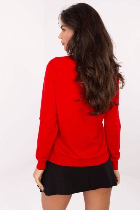 Sweter Damski Model PM-SW-SY5511.78 Red - Factory Price Sweter Damski Model PM-SW-SY5511.78 Red - Factory Price